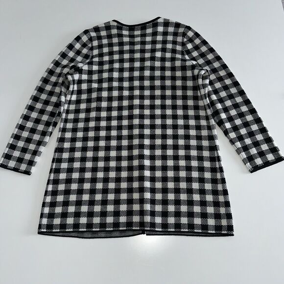 Talbots Buffalo Check Cardigan Sweater Women's Plus 1X NWT Plaid Wool Blend Open - Picture 6 of 13
